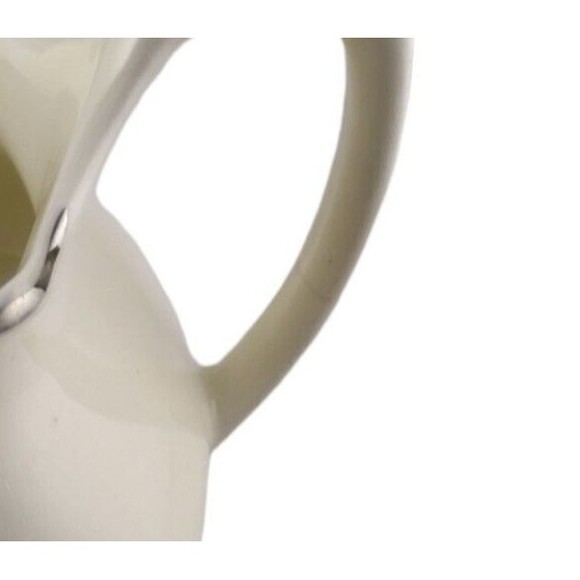 Vintage WS George Gravy Boat Silver Trim Pink Floral Buds Creamer Crazing READ - Picture 9 of 10